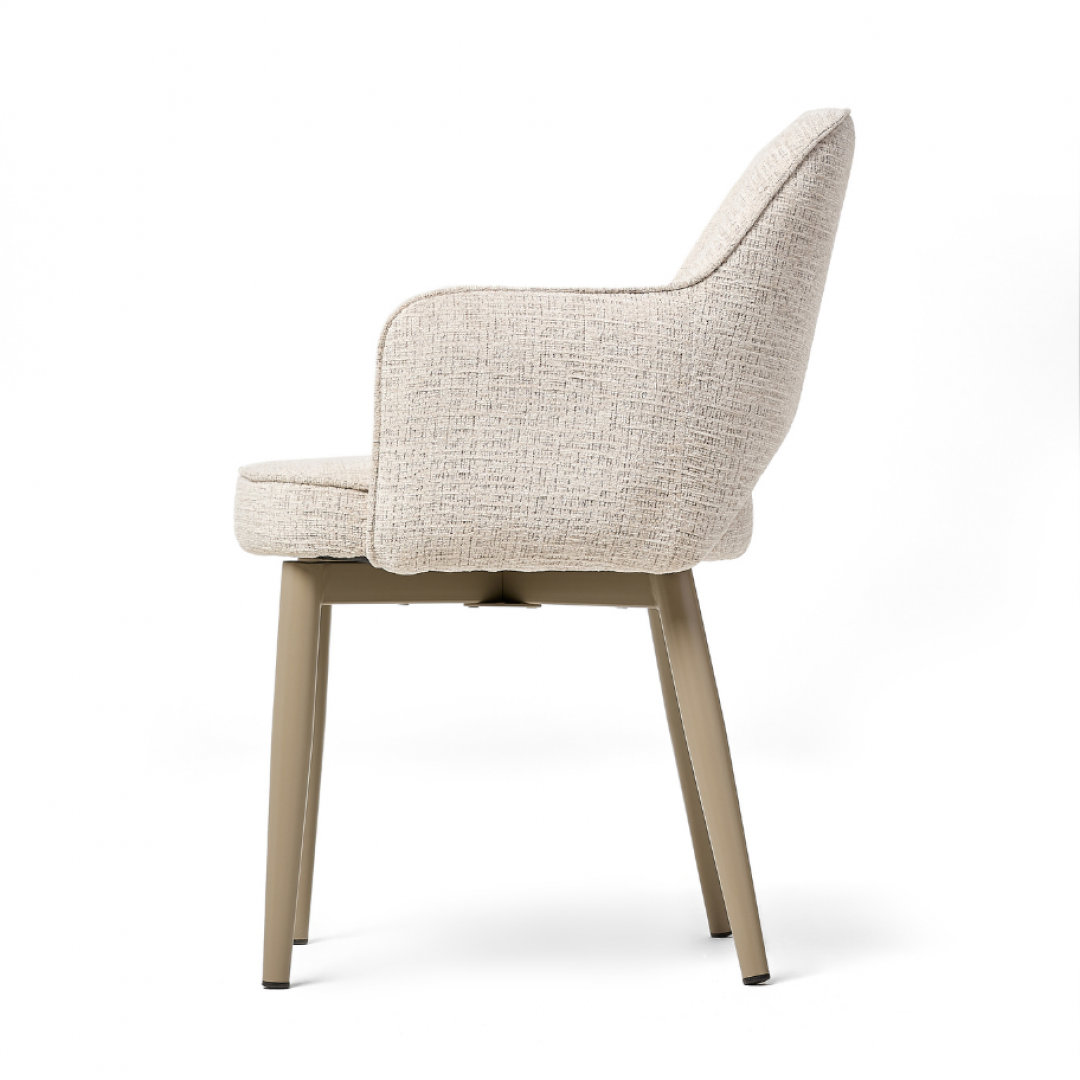 DL MICKEY LINEN Beige design Upholstered indoor chair